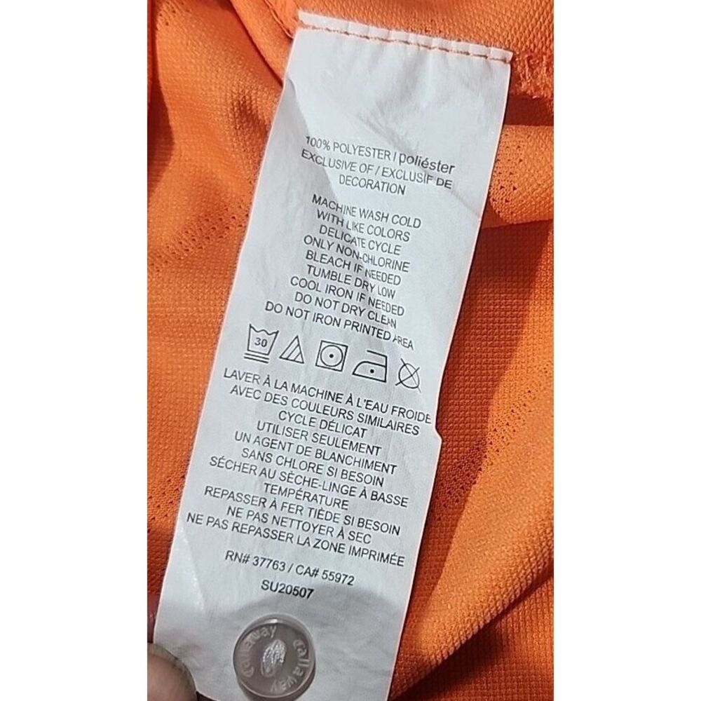 Callaway Convergys Polo Golf Shirt Womens Medium‎ Orange Casual Logo - Picture 8 of 10
